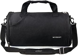SYCNB Large Sports Gym Bag for Men Women with Wet Pocket & Shoes Compartment,Travel Duffel Bag, Black（Wet pocket and Shoe compartment）, Large