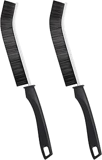 2Pcs Hard Bristle Crevice Cleaning Brush, Ginsco Multifunctional Crevice Cleaning Tools for Household Use, Gap Cleaning Brush Thin Brush Grout Cleaner Brush Small Brush for Window Kitchen Bathroom