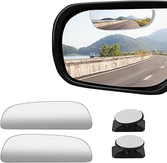 2 pcs Blind Spot Mirrors, HD Glass Convex 360° Wide Angle Side Rear View Mirror with ABS Housing for Cars SUV and Trucks