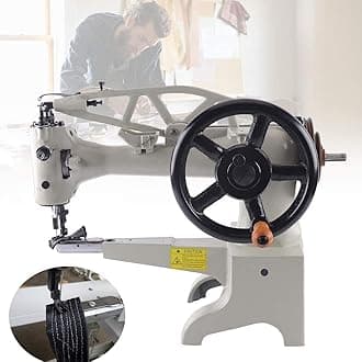 Cobbler Sewing Machine Heavy Duty Tabletop Shoe Repair Machine Leather Patcher Manual Shoe Stiching Sewing Boot Patch Single Needle Hand Crank DIY Head