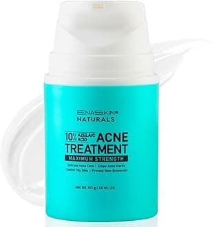 Acne Pimple Spot Treatment Cream: Cystic Hormonal Blackheads Blemish Remover for Face, Back and Body - with 10% Azelaic Acid - Teens 13-19 & Young Adult 20-30, 1.4 oz