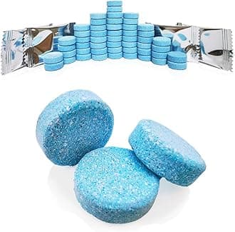 50 Pcs Car Windshield Washer Fluid concentrate Tablets,Windshield Wiper Fluid,1 Pack Makes 52.5 Gallons,1 Piece Makes 1.05 Gallons(Winter: Use With De-icer or Methanol)