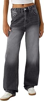 Women's Y2K Baggy Jeans Trendy Low Rise Jeans Casual Straight Leg Jeans Loose Boyfriend Denim Pants Fall Outfits