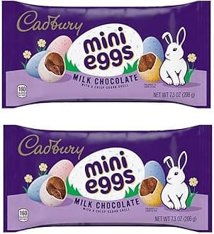 Cadbury Mini Eggs Milk Chocolate Easter Candy 9 oz Pack of 2 (160 count eggs)