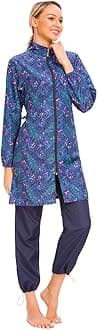 Women Modest Muslim Swimsuit Full Coverage Swimwear Islamic Hijab Ladies Beachwear Swimming Burkini Swim Suit