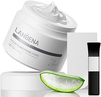 LANBENA Blackhead Remover, Nose Plants Pore Strips Deep Cleansing Peel off Mask & 60Pcs Nose StripsBlack Heads Remover from Face