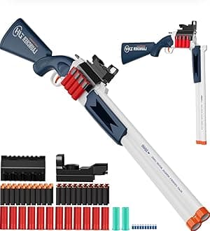 Toy Shotgun Shell Ejecting Toy Gun, Soft Bullets Gun, with 30 Darts Double Shoot for Teen Boy Birthday Outdoor Gift for Summer Activities Games