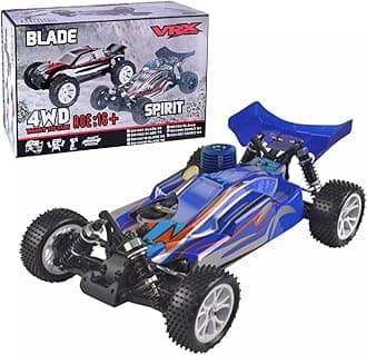 RC Car, VRX RH1006 1/10 Scale 4WD Nitro Off-Road Vehicle, High Speed 2.4G RC Mini Racing Car for Adults (R0080 Blue)