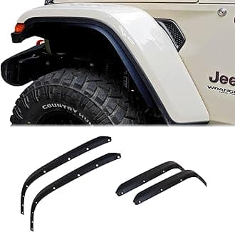 Front & Rear Fender Flares Extensions Set Fits 2018-2024 for Jeep Wrangler JL JLU Unlimited Rubicon 2/4 Doors Wheel Fender Liner (Fit High Clearance Fender Flares)