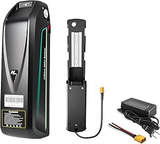 48V Lithium ebike Battery 12Ah/20Ah, Built in 30ABMS, Including Charger, XT60 Connecting Cable, for 100W-1500W Electric Bicycles, E-Motorcycles and DIY Projects (48V12AH)