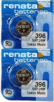Renata 396 SR726W Batteries - 1.55V Silver Oxide 396 Watch Battery (2 Count)
