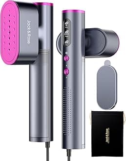 Jack＆Rose Travel Steamer for Clothes,100-240V Dual Voltage Clothes Steamer, Handheld Garment Steamer Clothing, Portable Travel Iron for Global Travel & Home