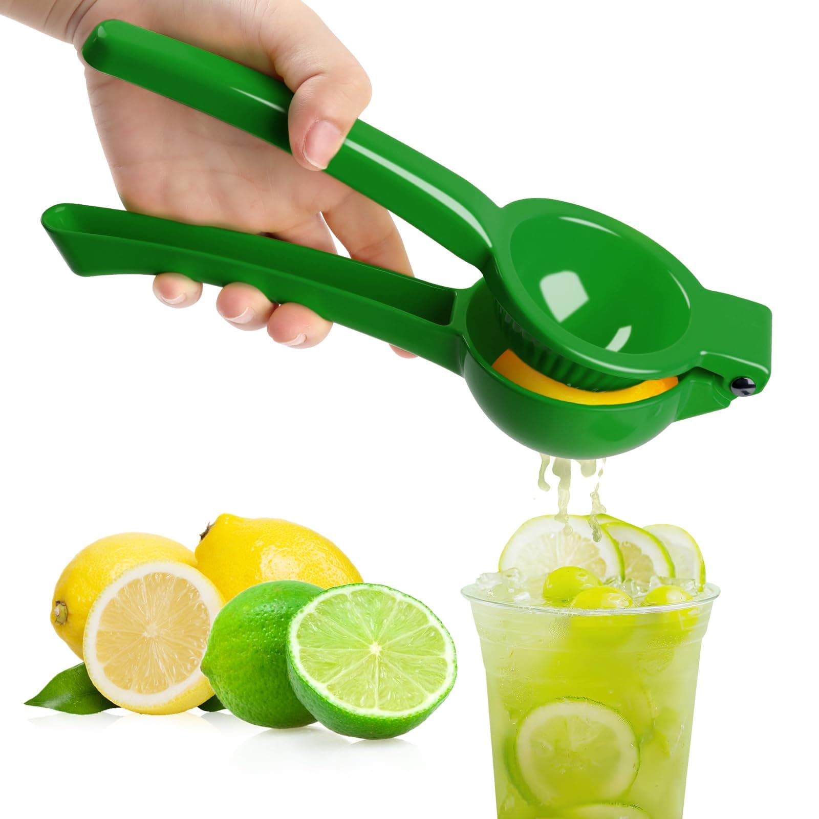 JOPHEK Lemon Squeezer Hand Press, Lemon Squeezer in Premium, Manual Citrus Juicer, Heavy Juicer Manual, Lemon Squeezer for Kitchen, Bar, Restaurant, Dishwasher Safe - Green
