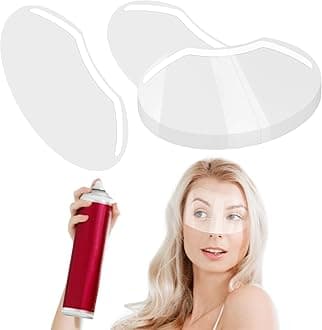 EBANKU Face Eye Shield, 50 Pcs Plastic Shower Shield Visor Eye Protector Makeup Protective Eyebrow for Adults