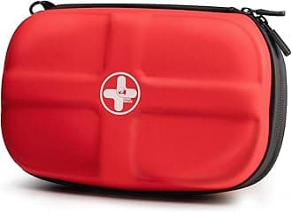 RHINO RESCUE EVA First Aid Kit, Small Waterproof Emergency Hiking First Aid Kit for Backpacking, Medical Kit for Travel, Home, Car, College Dorm Room, Camping, Boat, Back to School (Red)