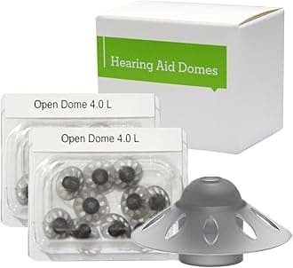 Hearing Aid Domes for Phonak Replacements, Phonak Hearing Aid Domes 2 Packs, Universal Domes for Phonak Hearing Aid Accessories. (Open Dome, Large, 11 mm, 0.43 inches)