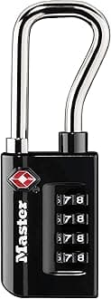 Master LockPadlock, Set Your Own Combination TSA Accepted Luggage Lock, 1-5/16 in. Wide, 4696T (Pack of 2)
