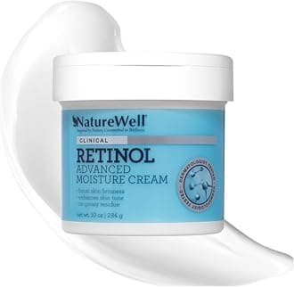 Clinical Retinol Advanced Moisture Cream for Face, Body, & Hands, Boosts Skin Firmness, Enhances Skin Tone, No Greasy Residue, 10 Oz (Packaging May Vary)