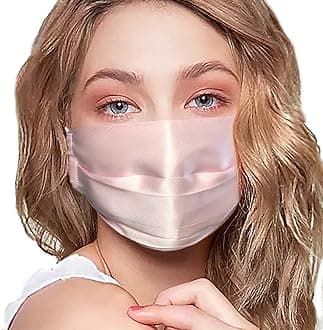 100% Mulberry Silk Face Mask Covering Men & Women Reusable with Ear loops Nose Wire Filter