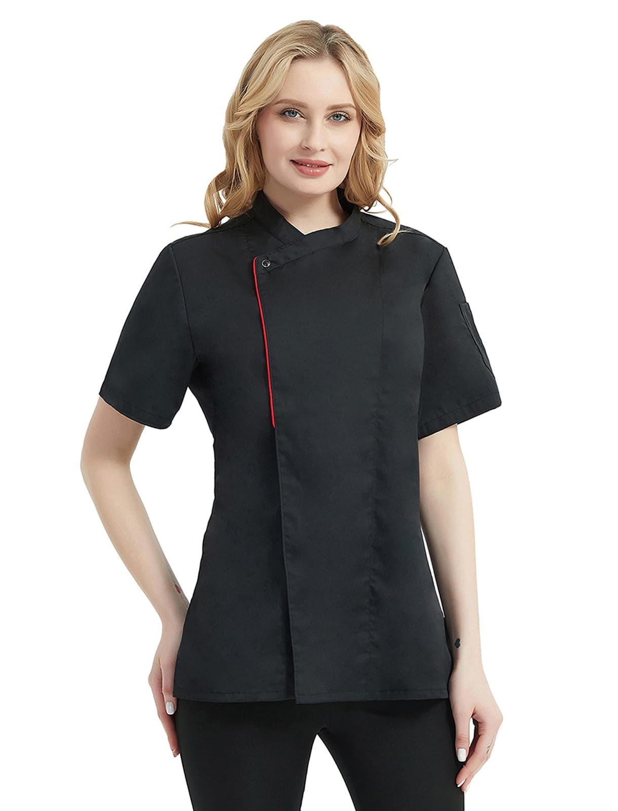 Women's Chef Coat Short Sleeve Chef Jacket
