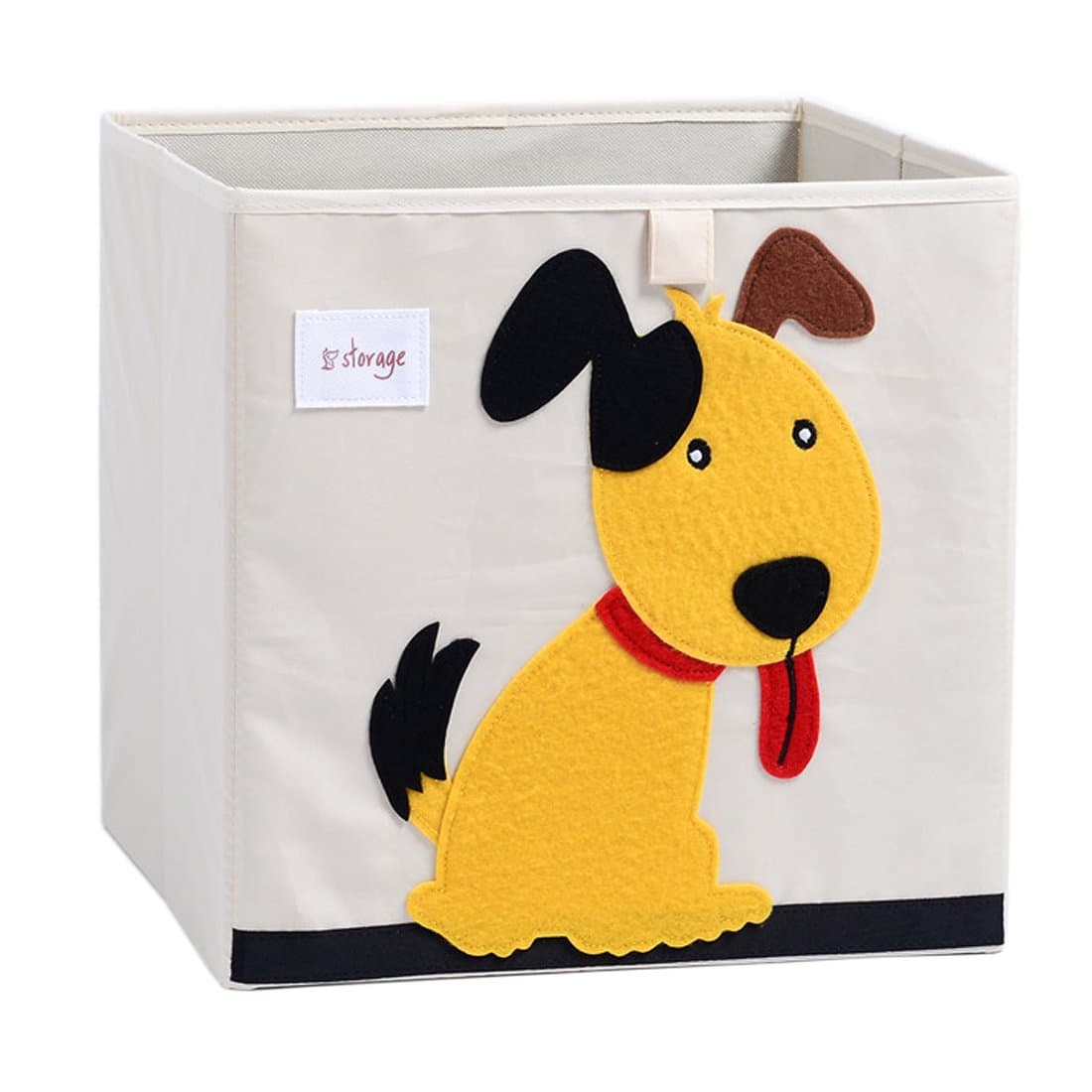Foldable Animal Canvas Storage Toy Box/Bin/Cube/Chest/Basket/Organizer For Kids, 13 inch (Dog)