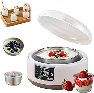 Ultimate Probiotic Yogurt Maker Machine,2025 New Yogurt Maker with Temperature Control,Jars Yogurt Maker 36 Hour,You can Make your Own Greek, Vegan or Flavored Yogurt. (Not Including 5 Glasses.)