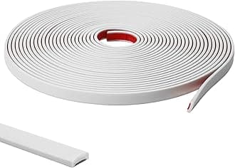 52.5 Ft Peel and Stick Wall Molding Trim, White(Paintable) Self Adhesive Flexible Trim for Wall, Edges, Borders, Window Frames, Backsplash Tiles, Baseboard & More (W:0.4", T:0.1")