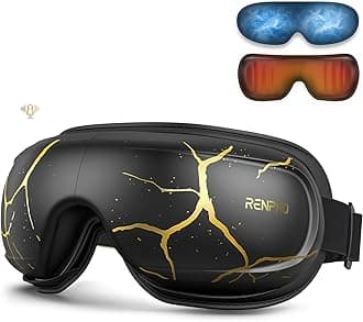RENPHO Eye Massager with Heat and Cooling Voice Control, Birthday Gifts for Men Women Dad Him Her, Eye Mask for Migraines, Eye Care with Massage, Reduce Dry Eyes Eyeris Kintsugi