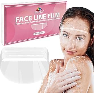 EBANKU 200 PCS Clear Shower Face Eye Shields, Transparent Eyebrow Shower Visor Protector, Disposable Face Cover Bath Visor for Adults Eyes Surgery Aftercare and Salon Supplies Eyelash Extensions