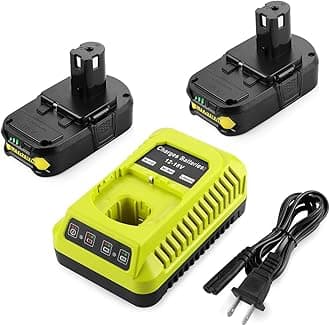 2-Pack 18V 3.5A P102 Battery and P117 Charger Combo for Ryobi ONE+ P103 P104 P105 P107 P109 P190 P191 P122 Lithium Battery