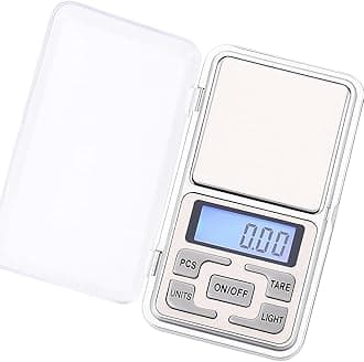 Fitto Pocket Scale, Portable Kitchen Scale, Mini Jewelry Scale, 500g x 0.01g, Tare Function, Protective Cover, Auto Off
