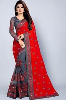 Woven net Women's Sana Silk & Net Saree with Banglori Silk Blouse Piece