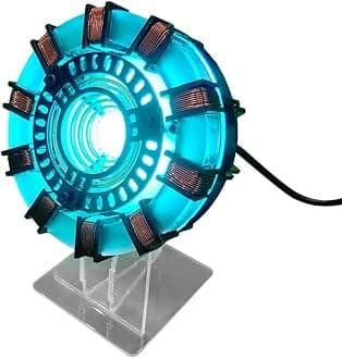 MK1 Heart-Shaped Arc Reactor, Reactor Model Assembly Kit with USB Power Cable Light Arc Reactor Light Rechargeable Superhero Lamp, Tech Ornament Gift