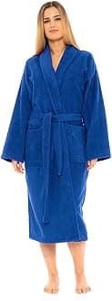 CICK Towelling Bath Robe Premium Quality Bathrobes for Women Highly Absorbent 100% Cotton Shawl Design Perfect for Men & Women in Loungewear and Gifts