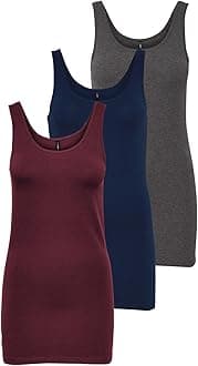 ONLY Women's Onllive Love Long Tank Top Noos