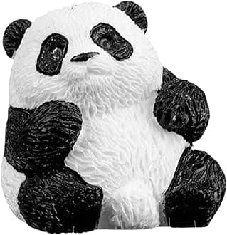 6 PCS Mini Resin Panda Figurines, Panda Hand-made Ornament Garden Statue Succulent Garden Bonsai Adorable Animal Decor, Micro Landscape Figurines, Home Garden Dollhouse Ornaments (B)