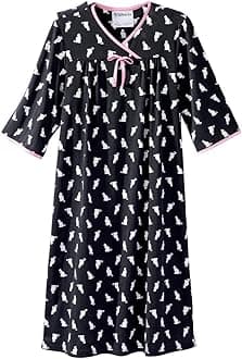 Silvert's Adaptive Clothing & FootwearSilverts Open-Back Hospital Gowns for Women – Comfortable, Dignified, Easy Dressing for Seniors & Patients - 2/3 Sleeve