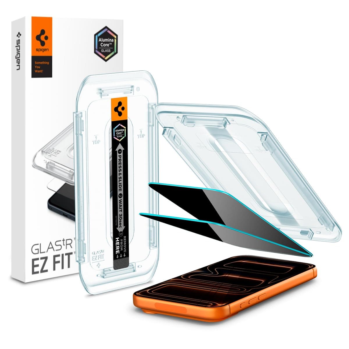 EZ Fit Privacy Tempered Glass Screen Protector Guard For iPhone 17 Pro Max / 16 Pro Max [2 Pack]