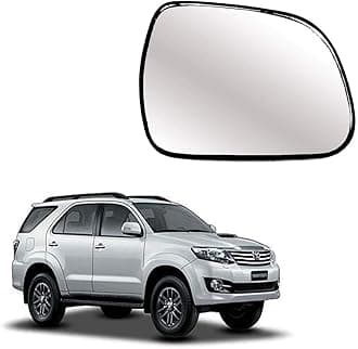 MACZO - orvm Right (Driver) Side Rear View Mirror Glass for Toyota Fortuner 2009-2015 Model