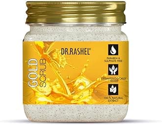 Scrub For Face & Body (Gold Scrub, 380 ML) | All Skin |Cleanser Scrub For Deep Exfoliation | Dead Skin Remover Scrub | Tan Removal | Blackhead Remover Scrub | Face Scrub | Body Scrub