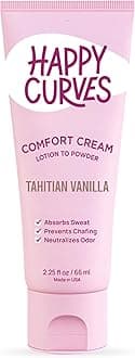 Lotion to Powder Anti Chafing Odor Control Cream for Women: Aluminum-Free Cream for Private Parts, Under Breast, & Body 2.25 Fl Oz (1 Pack, Tahitian Vanilla)