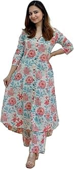 Women Kurta set, PINK, M