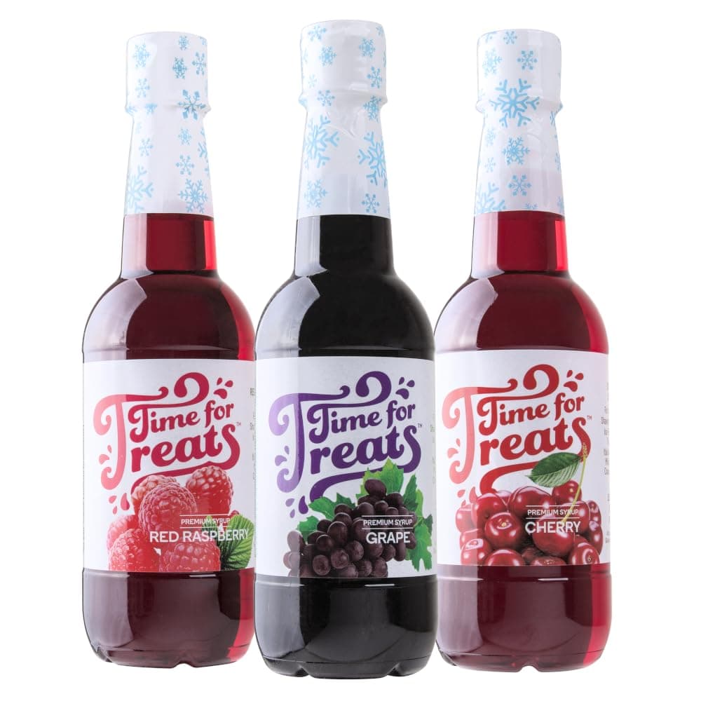 Time For Treats 3-Pack Grape, Cherry, Red Raspberry Syrup 16.9 Fluid Ounce Pe...