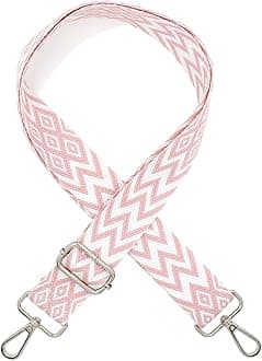 Adjustable Shoulder Strap for Bags, Width 3.8 cm, 80 - 141 cm, Adjustable Length for Shoulder Bag, Carry and Handbags (Pink)