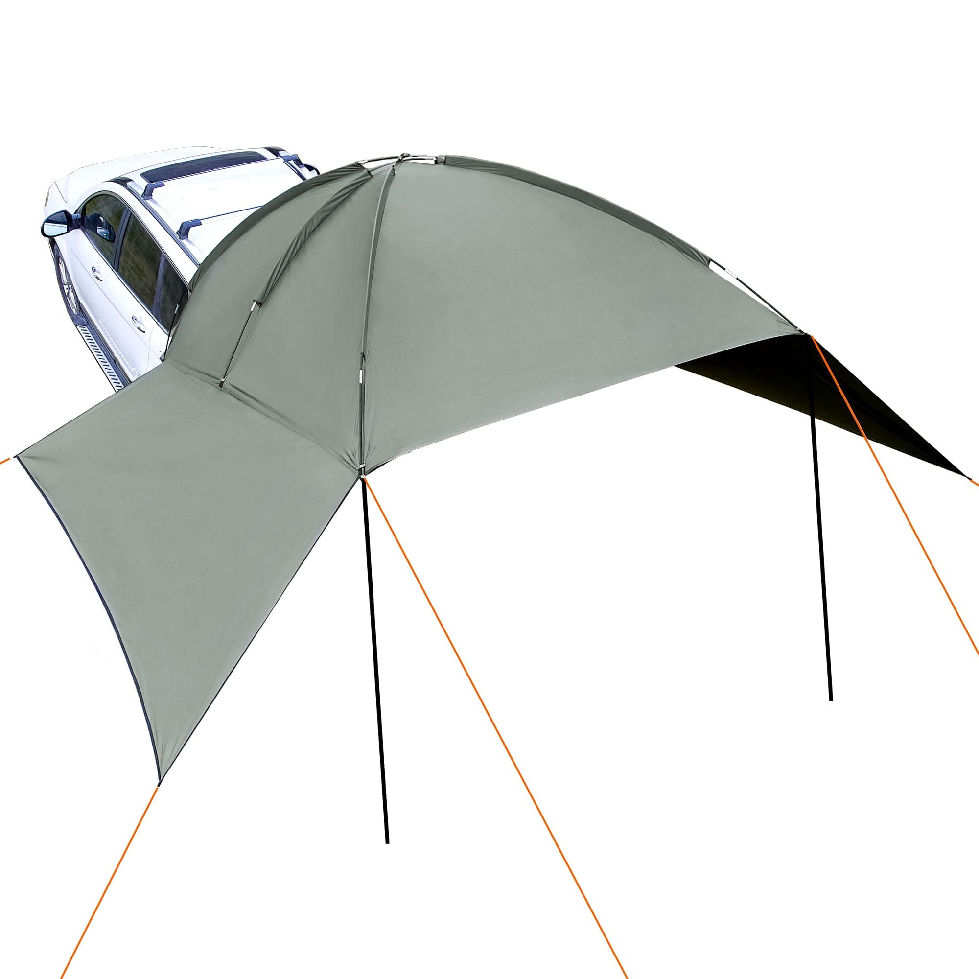 VEVOR Vehicle Awning, Large 10' x 7' Shade Coverage Car Side Awning, PU2000mm UV50+ Car Awning with Extended Side Canopies and Portable Storage Bag, Suitable for Truck, SUV, Van, Campers