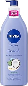 Oil Infused Lotion Coconut and Monoi Oil Body Lotion for Women, Fast-Absorbing and Non-Greasy Coconut Scented Lotion Moisturizes for 48 Hours, 16.9 Fl Oz Pump Bottle