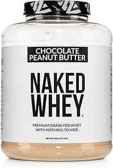 nutrition Whey Chocolate Peanut Butter Grass Fed Whey Protein Powder, No GMO, No Soy, and Gluten Free, Aid Growth and Recovery - 52 Servings