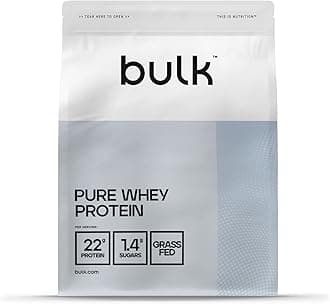 Bulk Pure Whey Protein Powder | Blond Chocolate | 22g Protein and 5g BCAAs per Scoop | Whey Concentrate Shake | Low Sugar | Supports Muscle Growth and Repair | Smooth Mixing | Vegetarian | 1kg