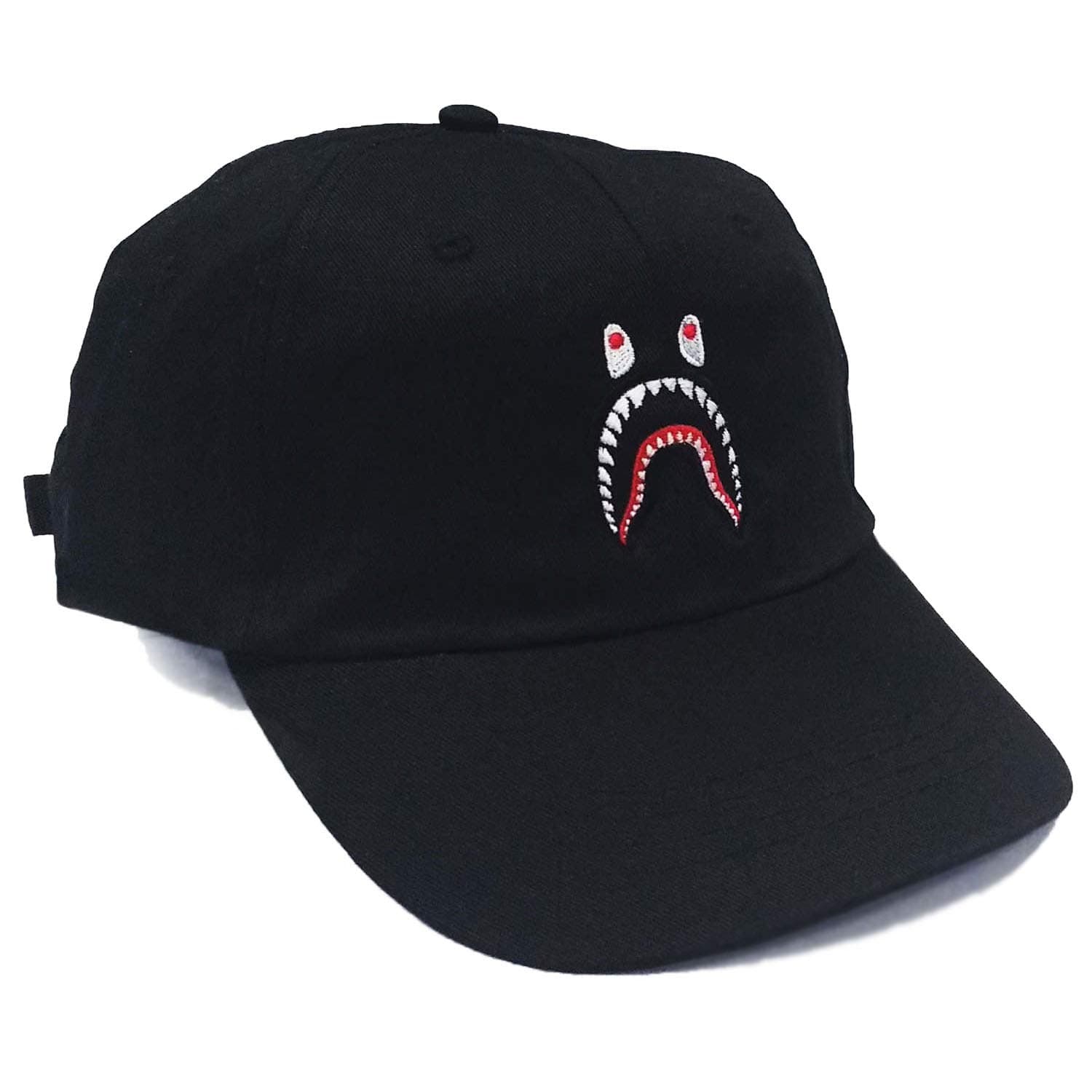 Shark 6 Panel Dad Hat Black