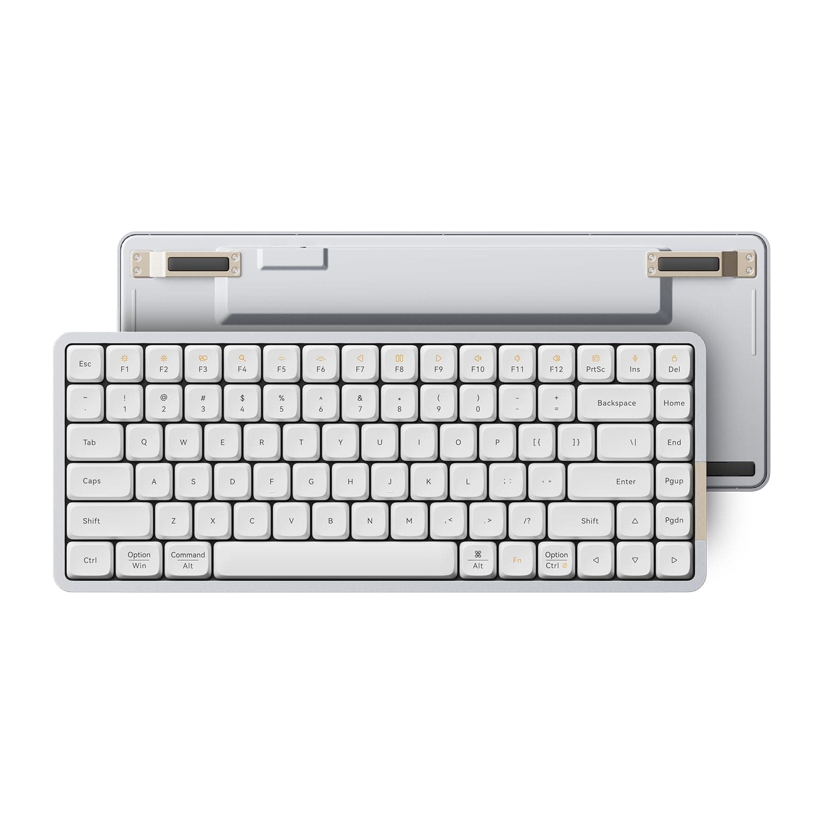 Lofree FLOW Low Profile Mechanical Keyboard, English Layout, Silver White, Standard Equipment Key Switch, GHOST (Linear), Technical Standards Certified
